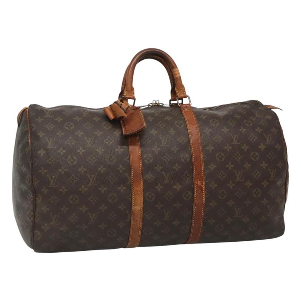 LOUIS VUITTON Monogram Keepall 55 Boston Bag M41424